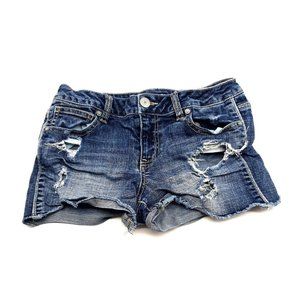 Maurices Womens Jean Shorts 28" Waist Cut Off Cowgirl Country Daisy Dukes Casual